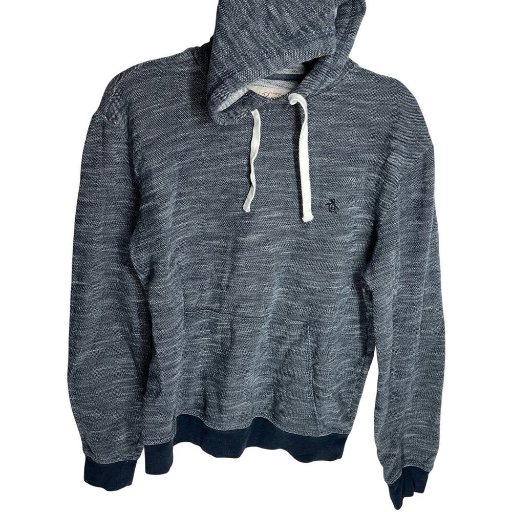 Penguin by MunsingWear Hoodie Size S Gray Sweatshirt Long Sleeves Cotton Blend